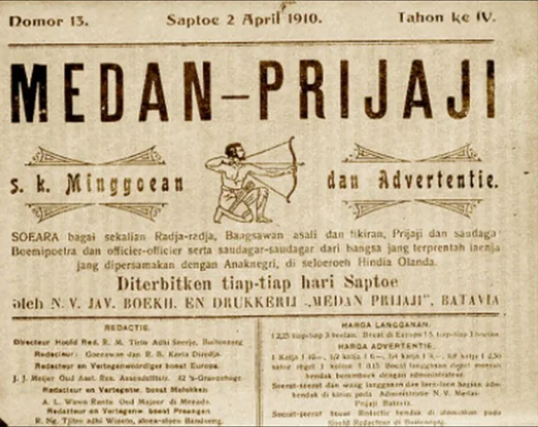 Medan Prijaji: Tirto Adhi Soerjo Mewakili Suara Pribumi