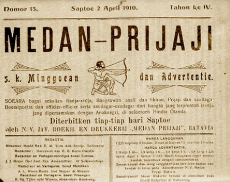 Medan Prijaji: Tirto Adhi Soerjo Mewakili Suara Pribumi