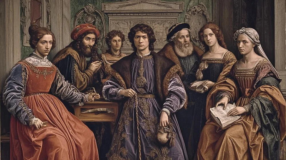 The Medici Family AI Illustration