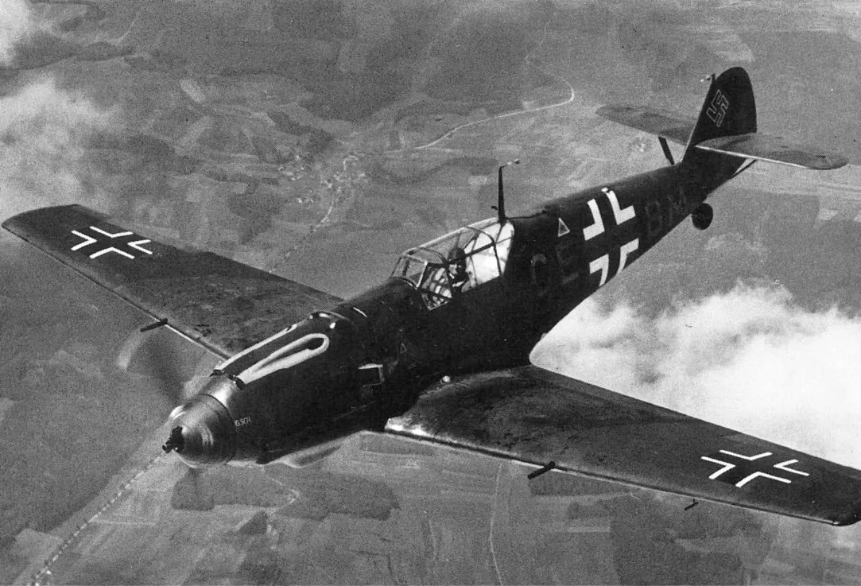 Messerschmitt Bf 109 fighter in flight